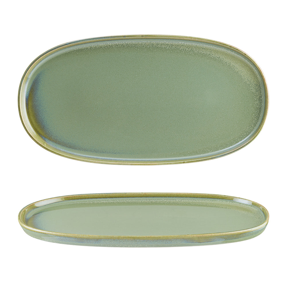 Sage Porcelain Platter Green Oval